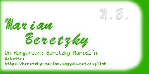 marian beretzky business card